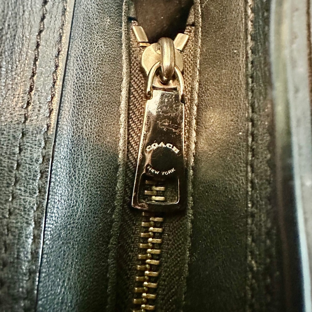 Coach Bandana Rivet Swagger 21 Black mini Leather Satchel Crossbody Bag Gunmetal - Picture 7 of 10